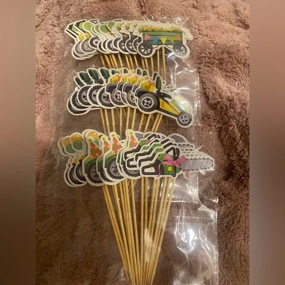 Lawn Mower Cupcake Toppers