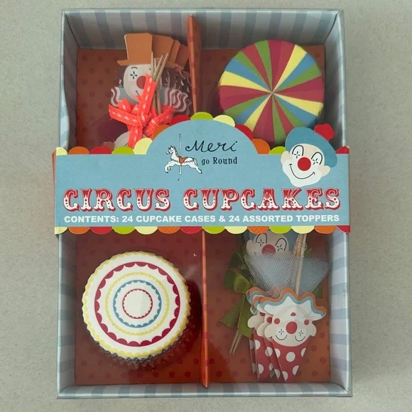 Meri Go Round Circus Cupcake Kit - Multicolor