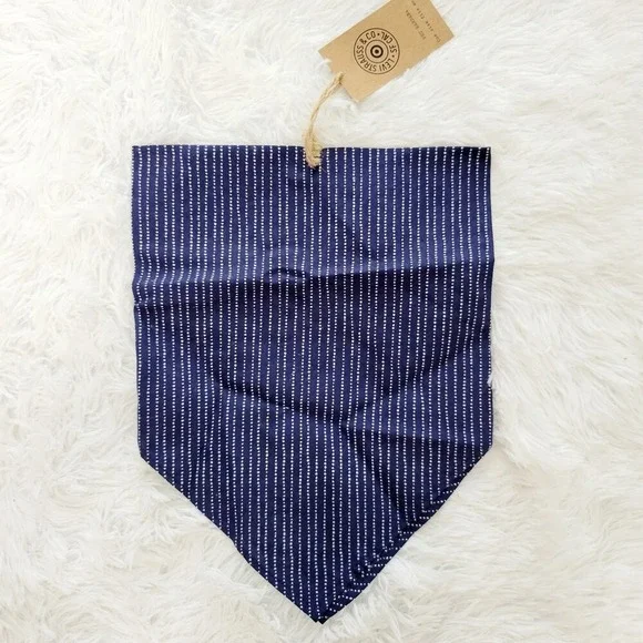 LEVIS Pet Bandana Blue White Stripe 18x18 For Pets‎ Only