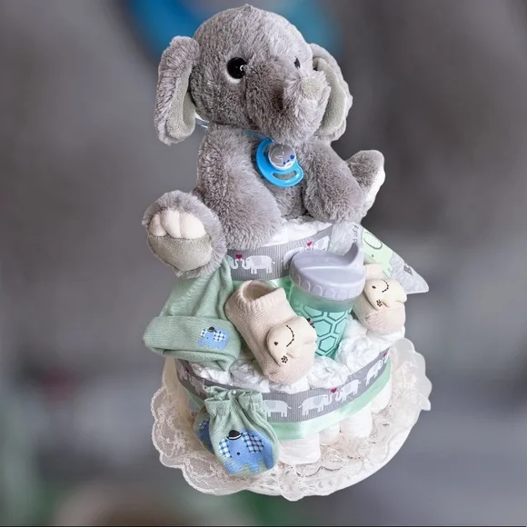 Elephant Diaper Cake