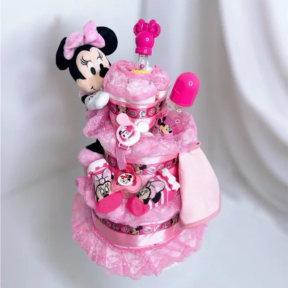 Minnie Mouse Diaper Cake, Baby Shower Gift