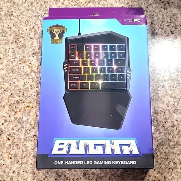 BUCHA One-Handed LED Gaming Keyboard