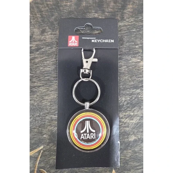 ATARI Round Logo Metal Keychain
