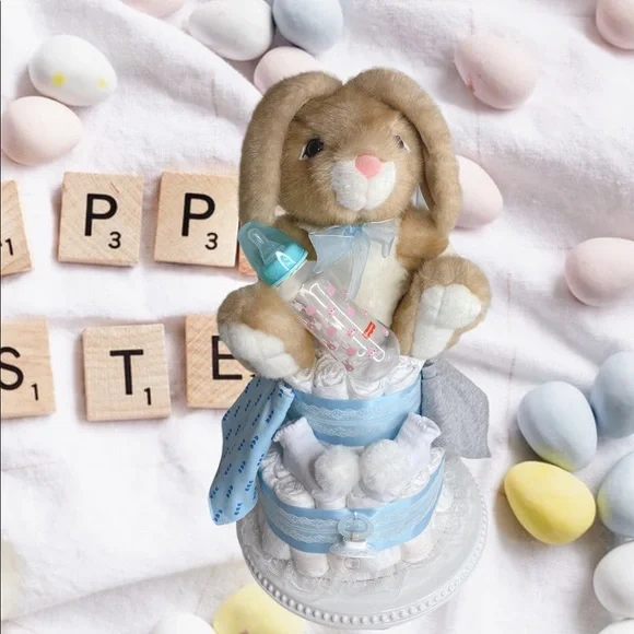 Easter Bunny Diaper Cake