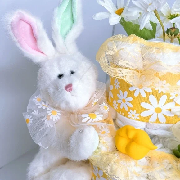 Bunny Diaper Cake, Easter Baby Shower