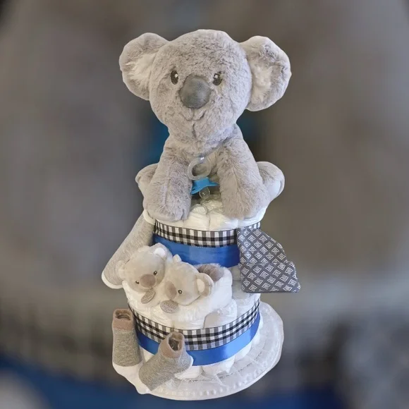 Koala Diaper Cake, Koala Themed