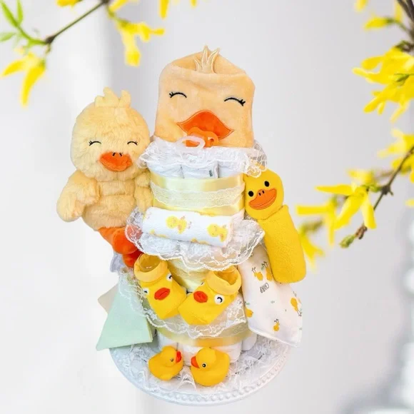 Duck Diaper Cake, Farm baby Shower Gift