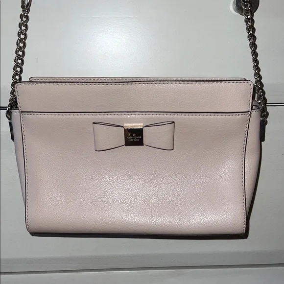 Kate Spade Light Pink Crossbody Bag with Chain Strap
