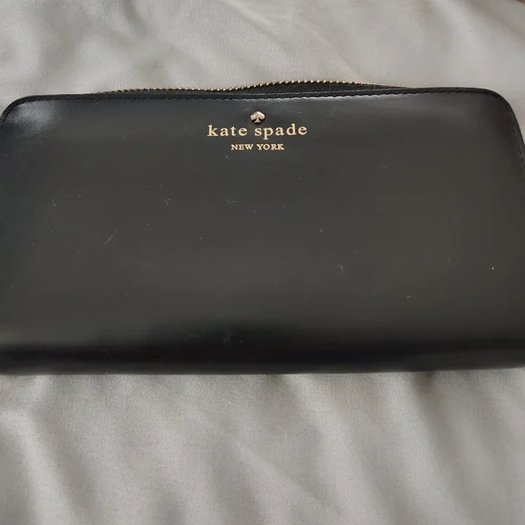 Kate Spade Black Zip-Around Wallet