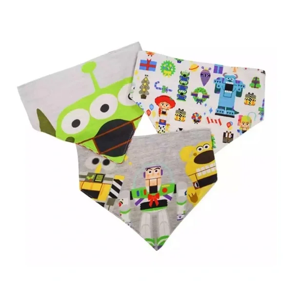 New! Disney Tails Pet Bandana Pixar Holiday Christmas Three Piece Set