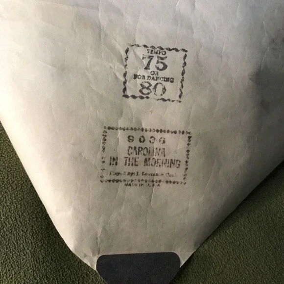 QRS Player Piano Roll White Carolina In The Morning J Lawrence Cook 9036