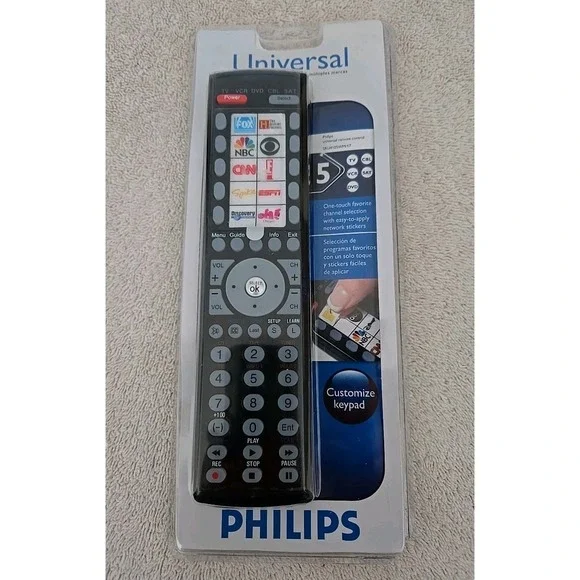 Philips Universal Remote‎ with Customized Keypad SRU4105 SRU4105WM/17