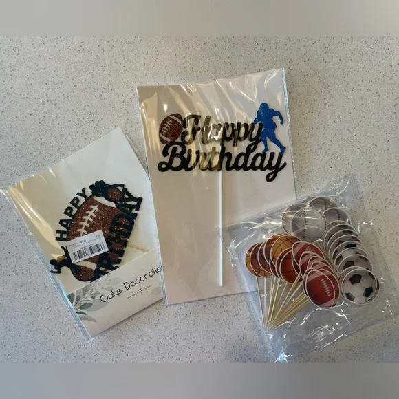 Cake and Cupcake decor Sports - Football, Basketball, Baseball, Soccer