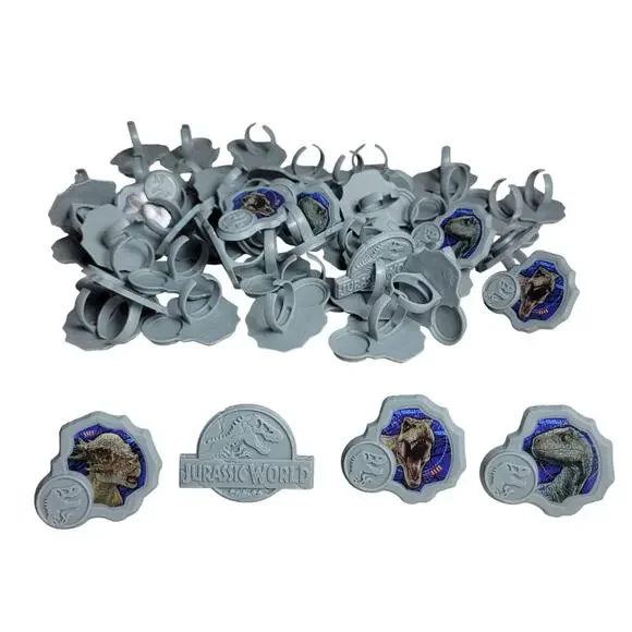 DecoPac Jurassic World Cupcake Toppers Rings Decoration Pack of 55- 4 designs