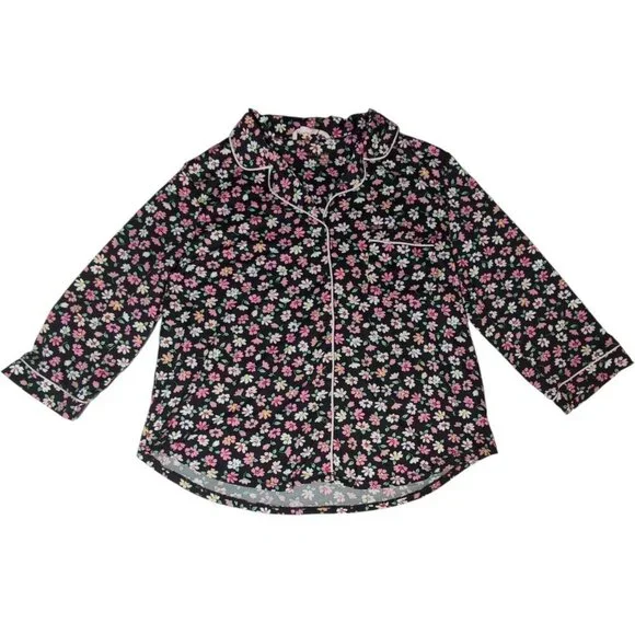 Kate Spade PJ Top Womens Large Ditsy Floral New York Pajama With Love