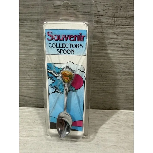 Colorado Souvenir Collector Spoon Enamel Shield Elk Scene New In Package
