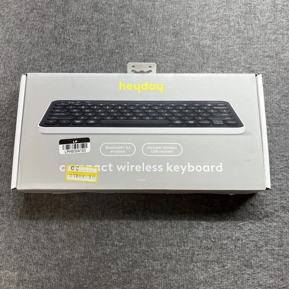 Wireless‎ Keyboard - heyday - Black/White Open Box