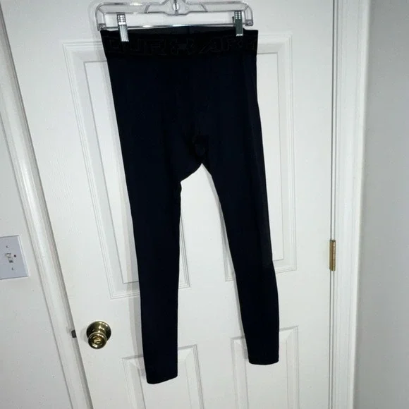 Under Armour ColdGear Men's Black Compression Pants Size L Athletic Skinny Leg