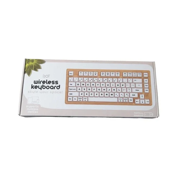 BbO iJoy Wireless Keyboard Wood Design w/ USB-A Receiver Open Box‎