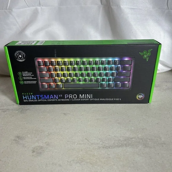 Razer Huntsman V3 Pro Mini 60% Wired USB Gaming Keyboard w/ Snap Tap Function