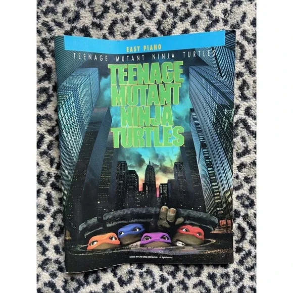 TEENAGE MUTANT NINJA TURTLES--PIANO/VOCAL/GUITAR MUSIC BOOK- SONGBOOk W/ Posters