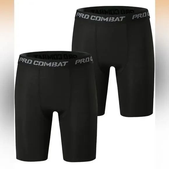 2-PACK Men’s Compression Short Spandex Sport Athletic Performance Base-layer NEW