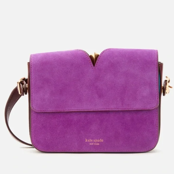 Kate Spade New York Women's Mystery Suede Small Shoulder Bag- Berry Blitz Multi