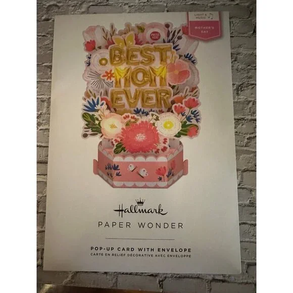 Mothers Day -‎ Hallmark Paper Wonder Pop-up card with envelope, light and music