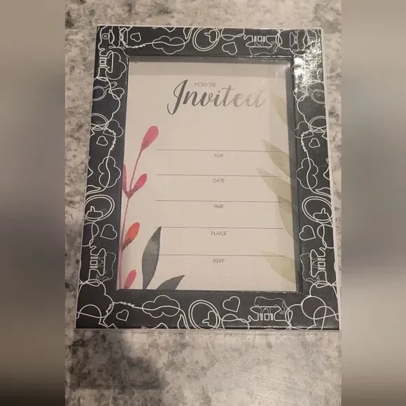 25-pk You're Invited Blank Invitations with envelope- NWT