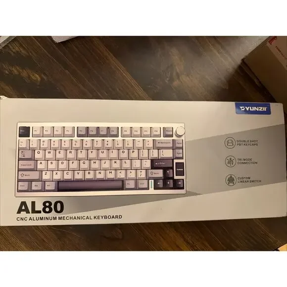 YUNZII AL80 Wireless Mechanical Keyboard Full Aluminum CNC Gateron Zero Switch