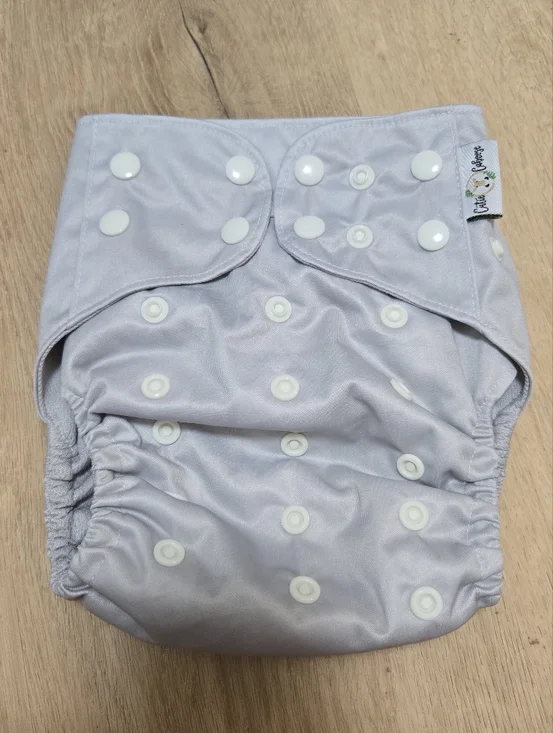 Cutie caboose one size pocket cloth diaper steel grey