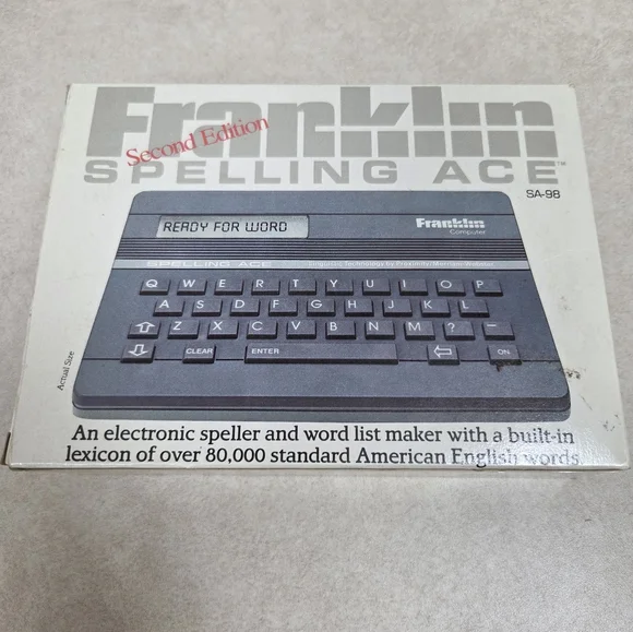 Franklin Spelling Ace SA-98 Second Edition In Original Box With Instructions