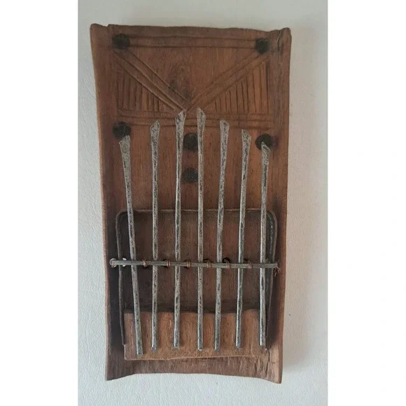 Folk Art Kalimba Piano Wood Thumb Piano 7x4
