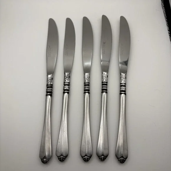 Orleans‎ Silver Stainless Flatware Cherie Knives Vintage (Individual Pieces)