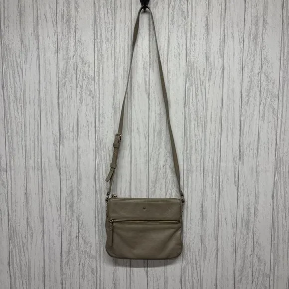 Womens Kate Spade Beige Crossbody Leather Bag