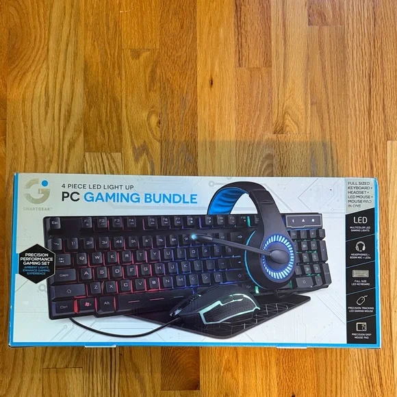 LED Gaming Keyboard Set - Black and Blue