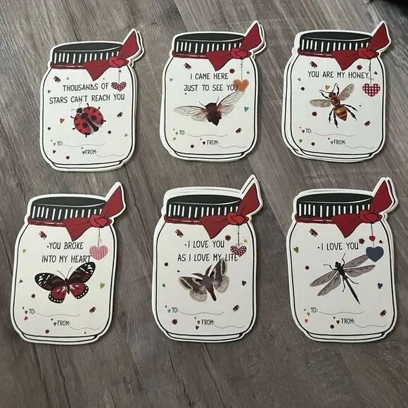 36 Insect Cards for Valentine’s, classroom or everyday