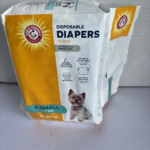 Arm And Hammer Female Dog Diapers Adjustable 12pk Size XS