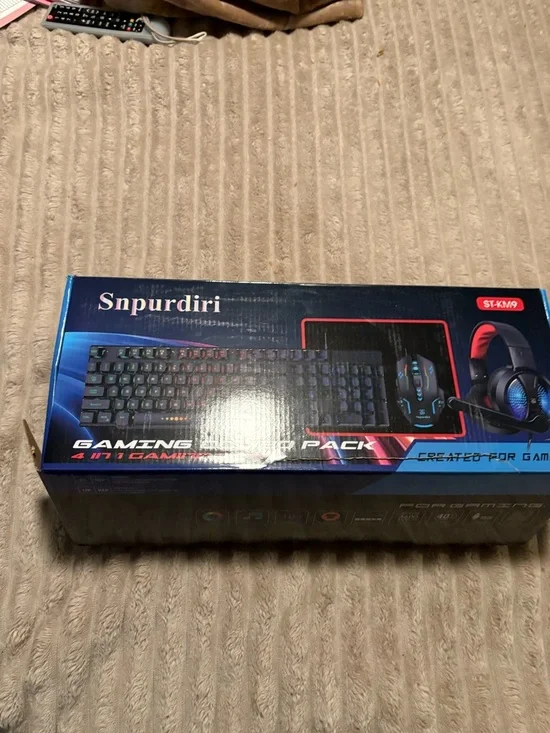 adidas Gaming Keyboard & Headset Set in Black and Blue