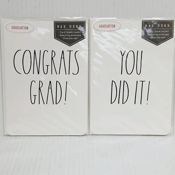 Rae Dunn Graduation Cards with Envelopes