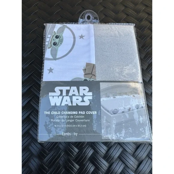 Lambs & Ivy Star Wars Baby Yoda Changing Pad Cover New