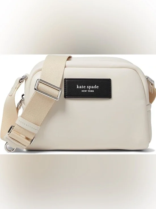 Kate Spade New York puffed small leather crossbody bag