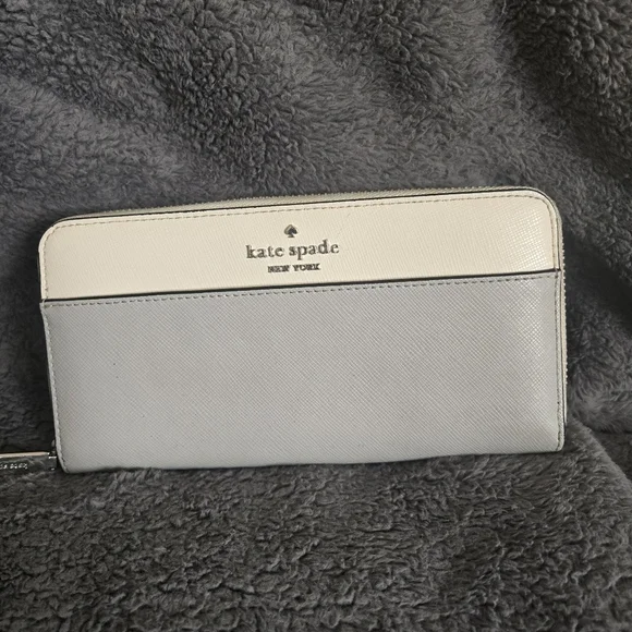 Kate Spade Large Wallet Gray/White
