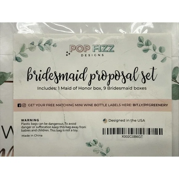 Bridesmaid Proposal Box Will You‎ Be My Maid of Honor and Bridesmaid 10 Boxes
