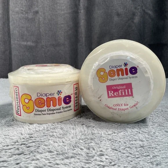 Lot Of 2 Vintage 1994 Diaper Genie Twist Away Disposable System Refill Mondial