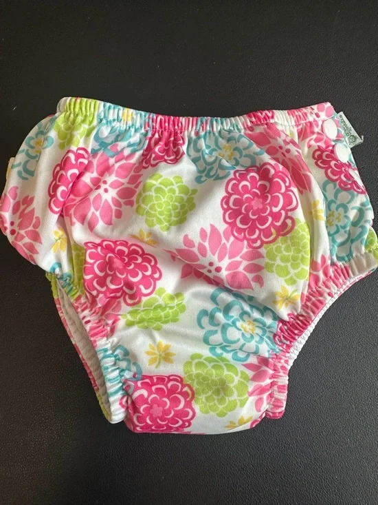Floral Swim Diaper Cover - Pink & Aqua Bloom