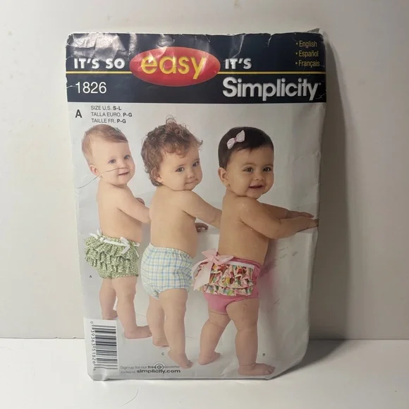 Simplicity Diaper Covers Patterns 1826