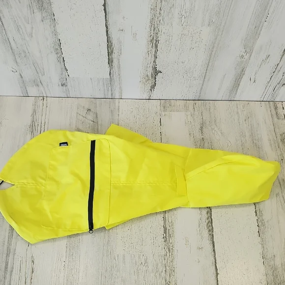 Bark Yellow Dog Raincoat For Small To Medium Dog Zips Up