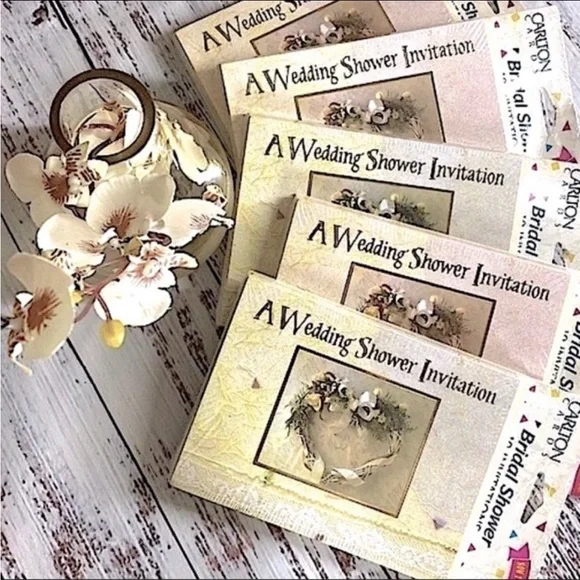 NWT Vintage Bridal Shower Invitations (50 cards)