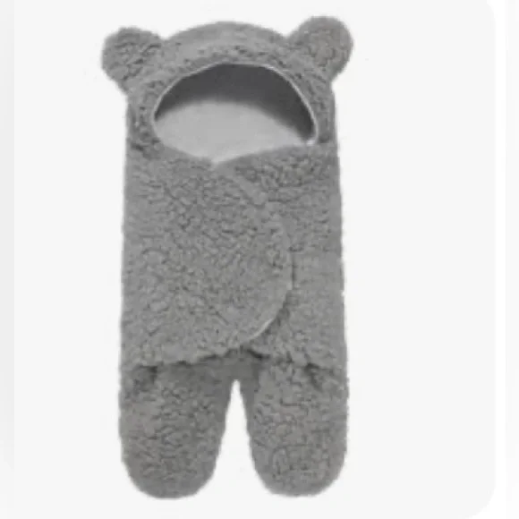 Adorable Gray Bear Cuddle Wrap